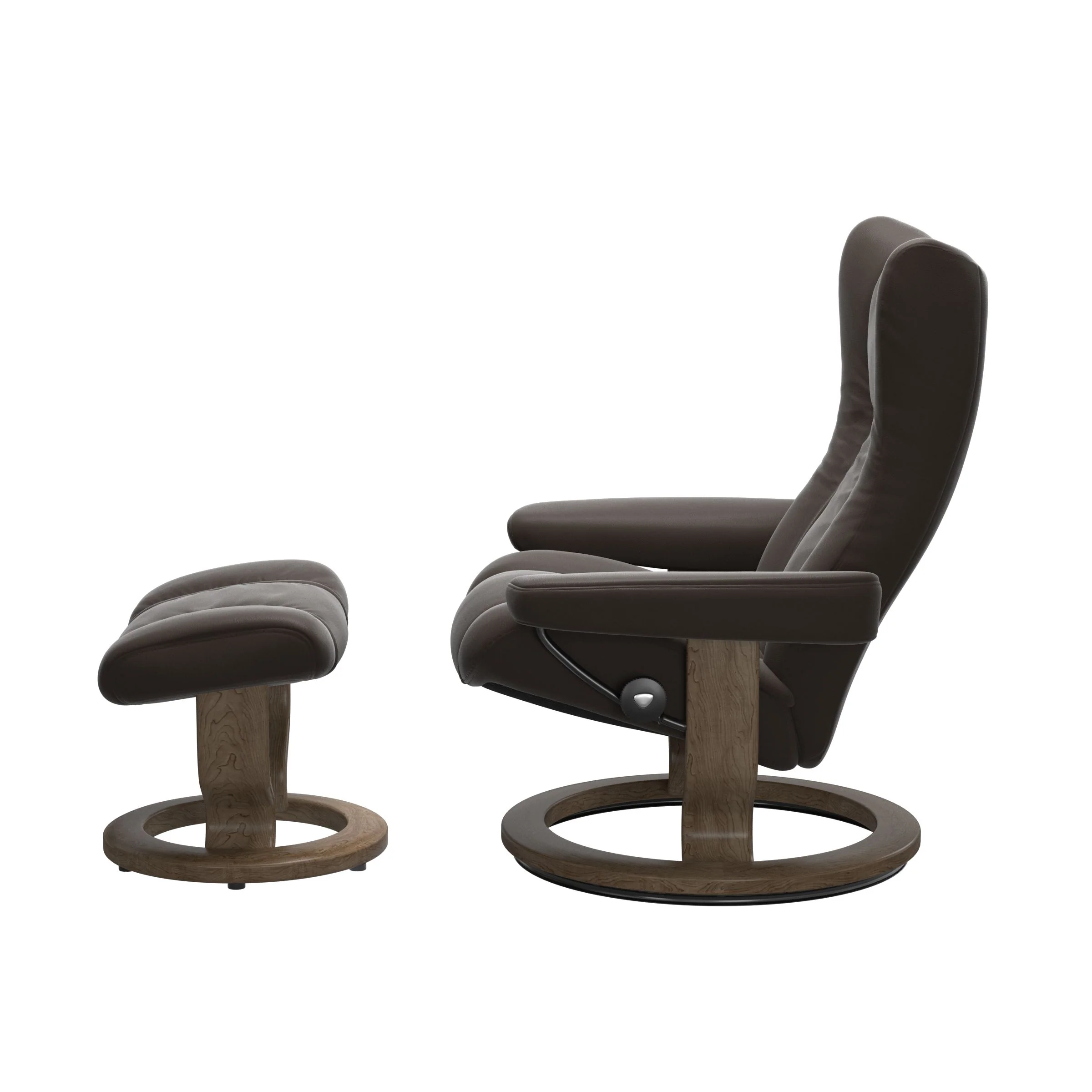 Wing Large Classic Chair and Ottoman