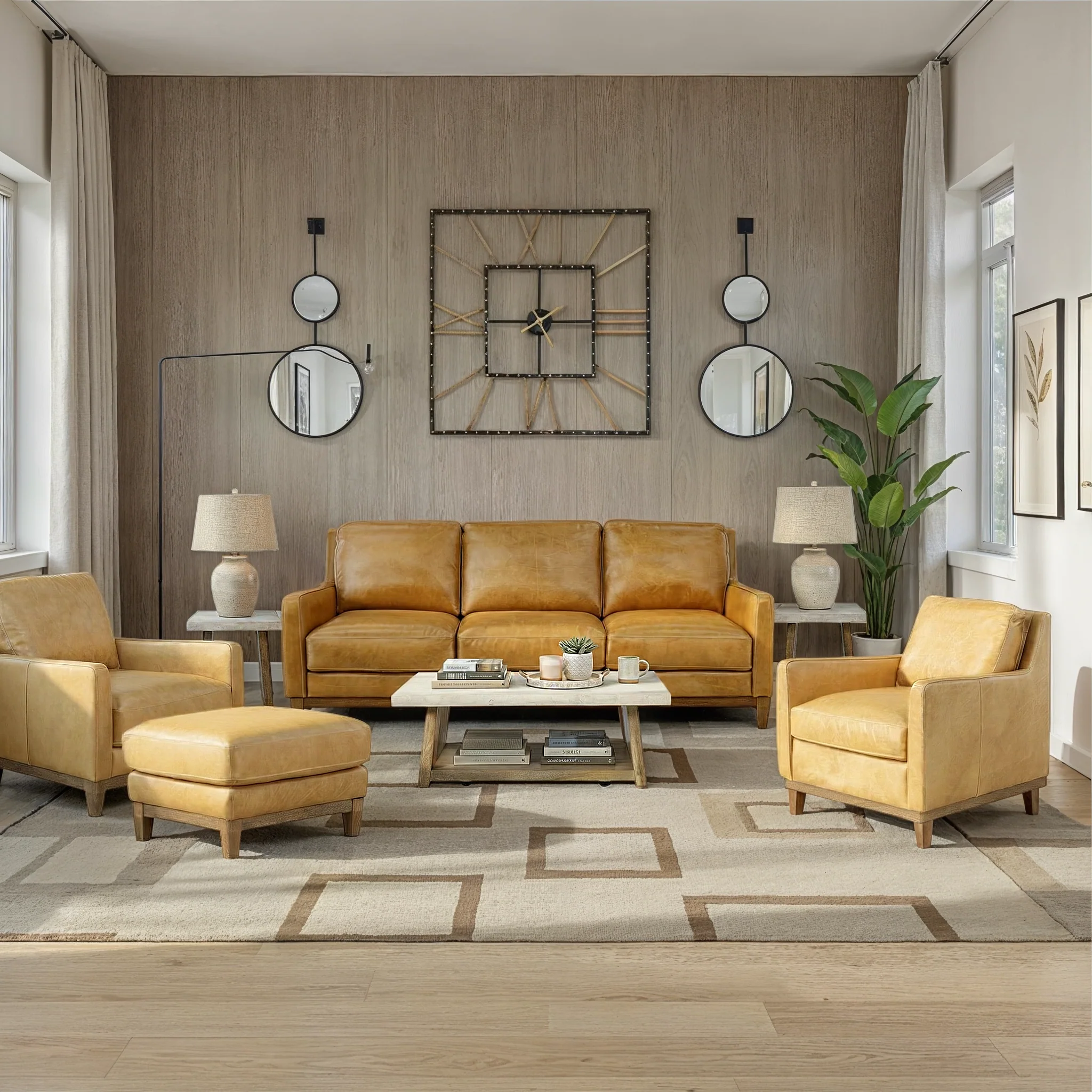 Santino Leather Swivel Chair