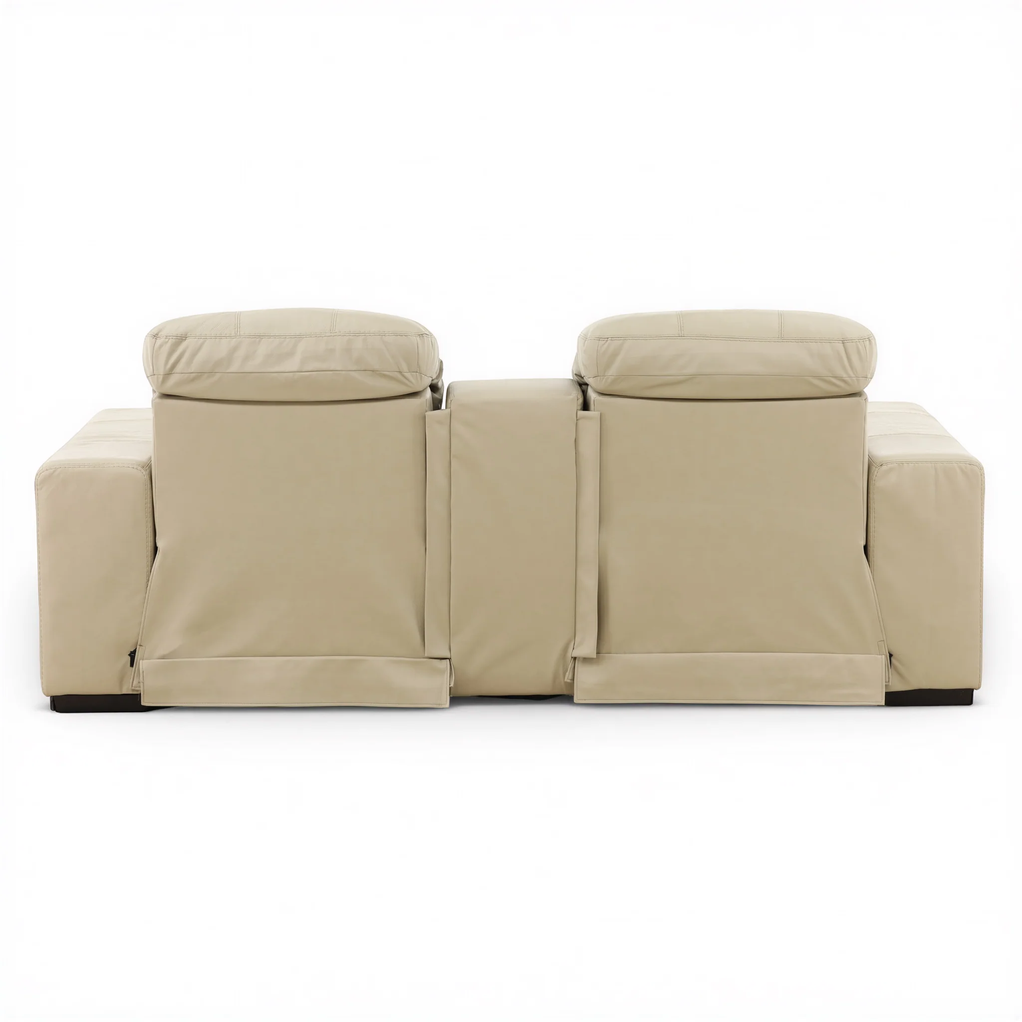 Evren Power Leather Console Loveseat