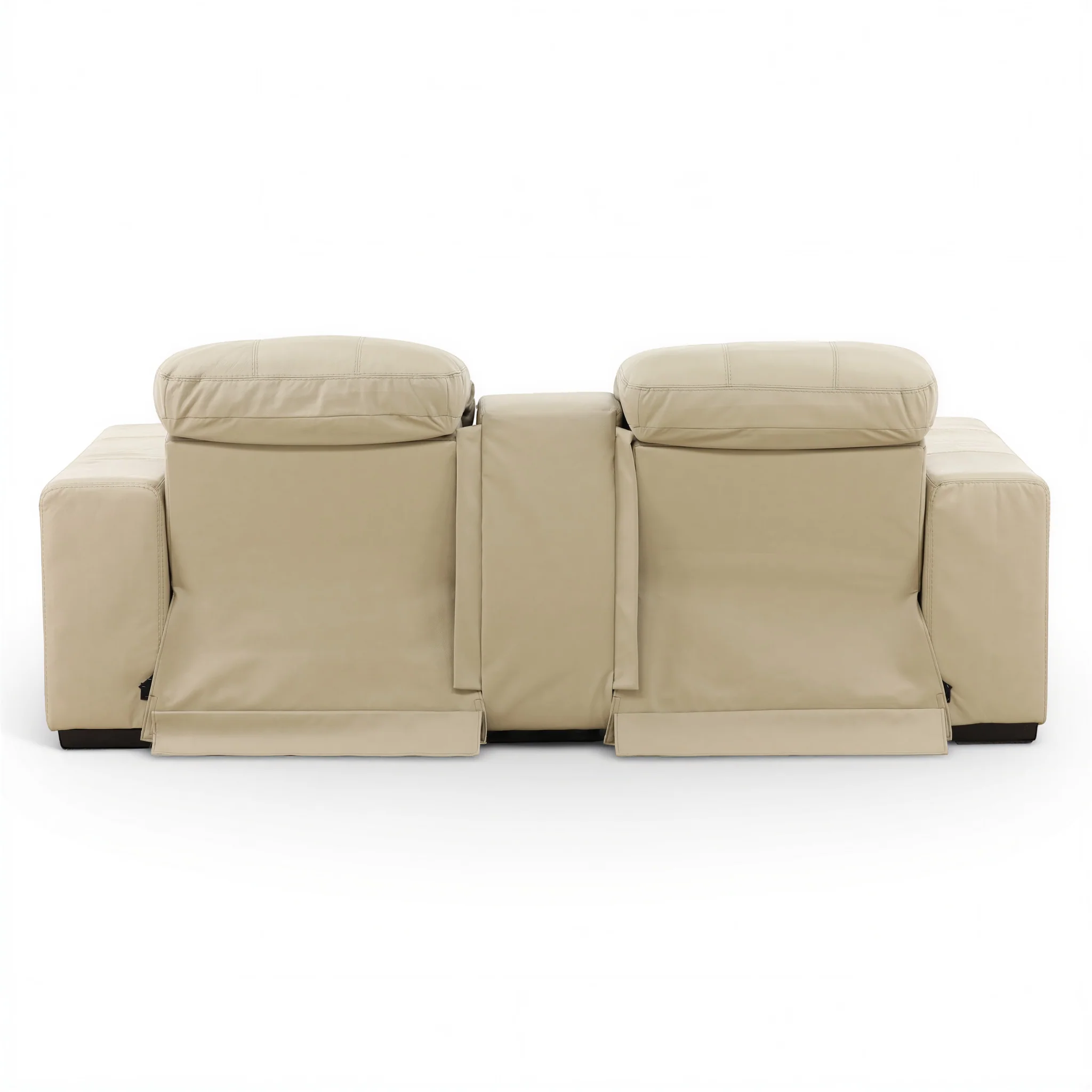 Evren Power Leather Console Loveseat