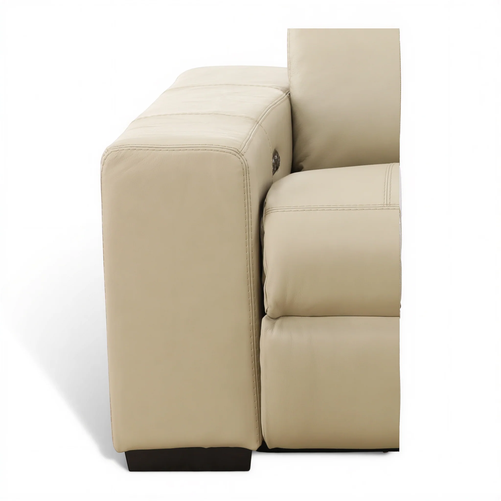 Evren Power Leather Console Loveseat