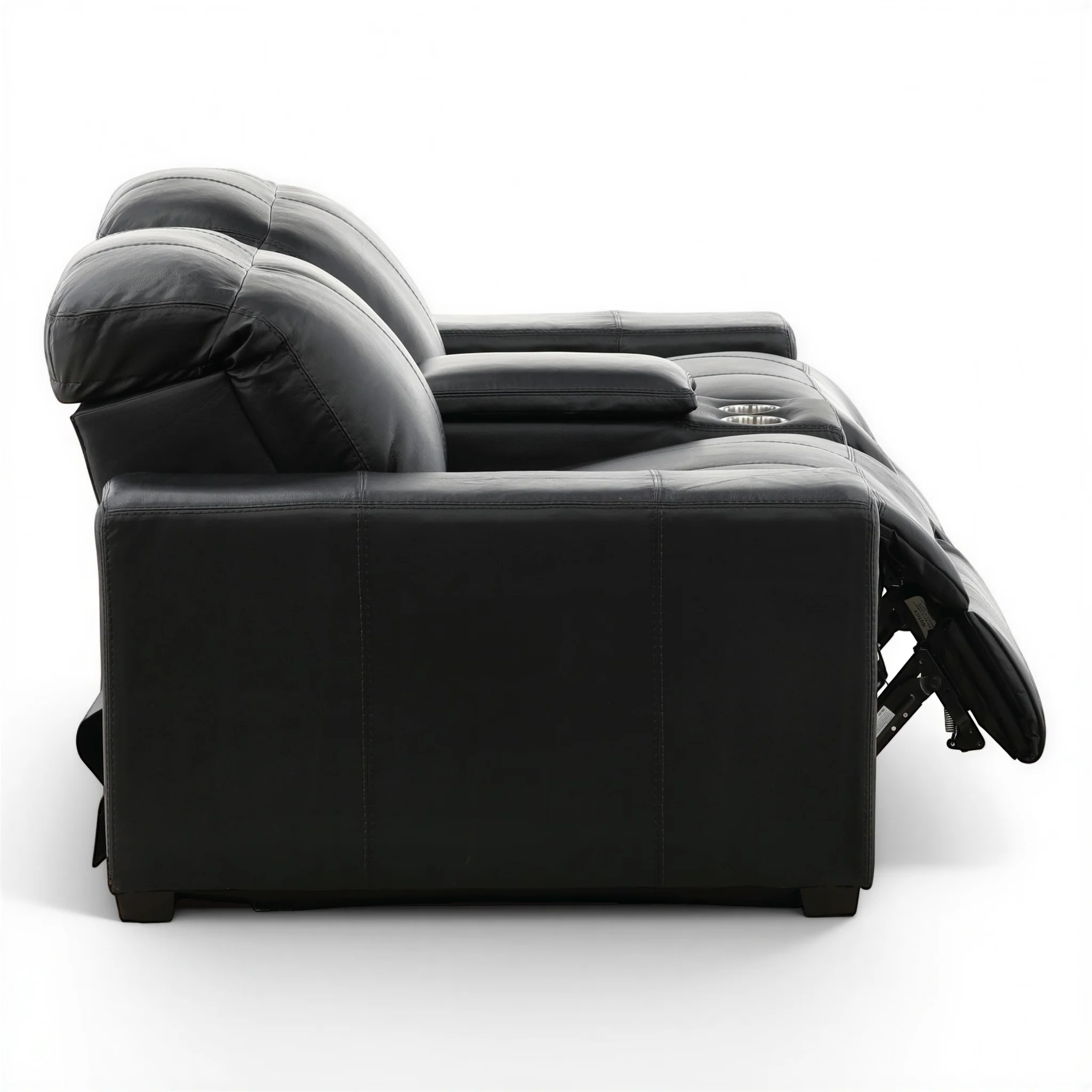 Evren Power Leather Console Loveseat