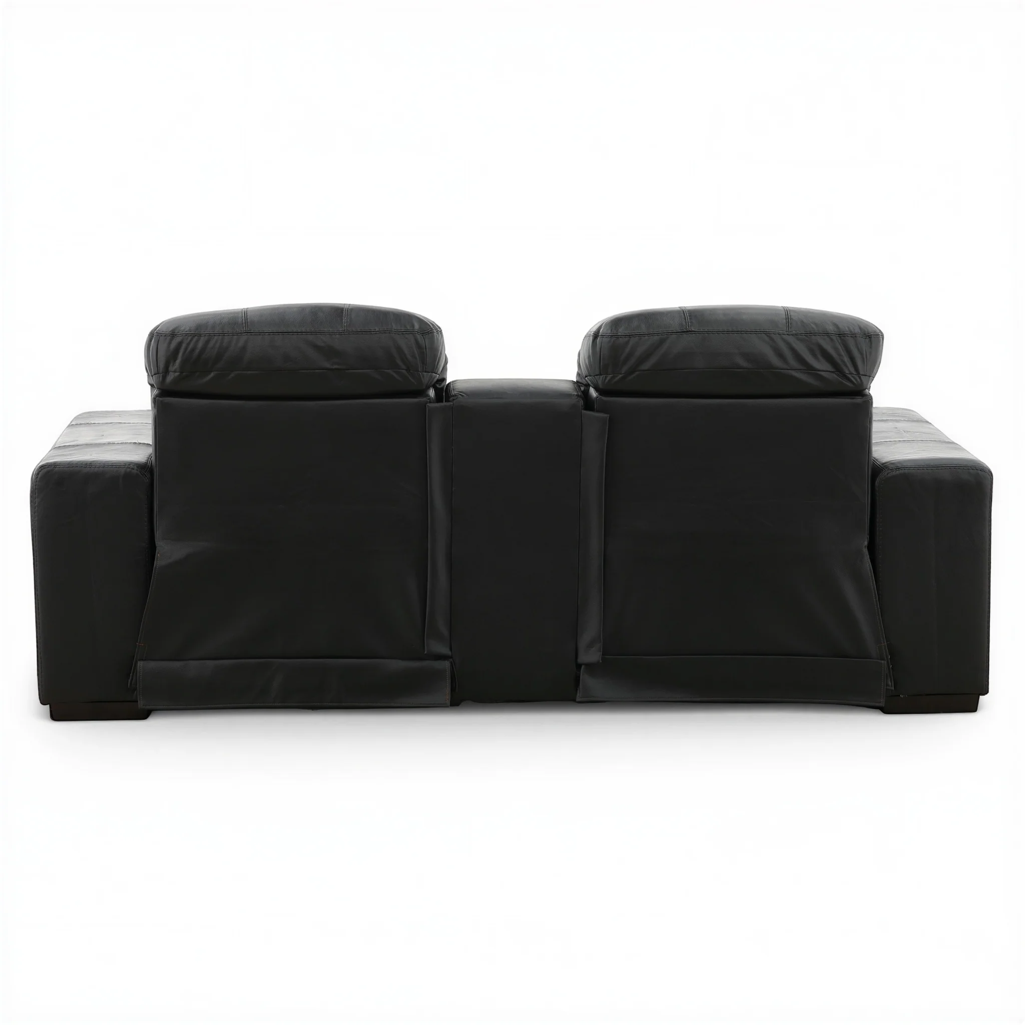 Evren Power Leather Console Loveseat