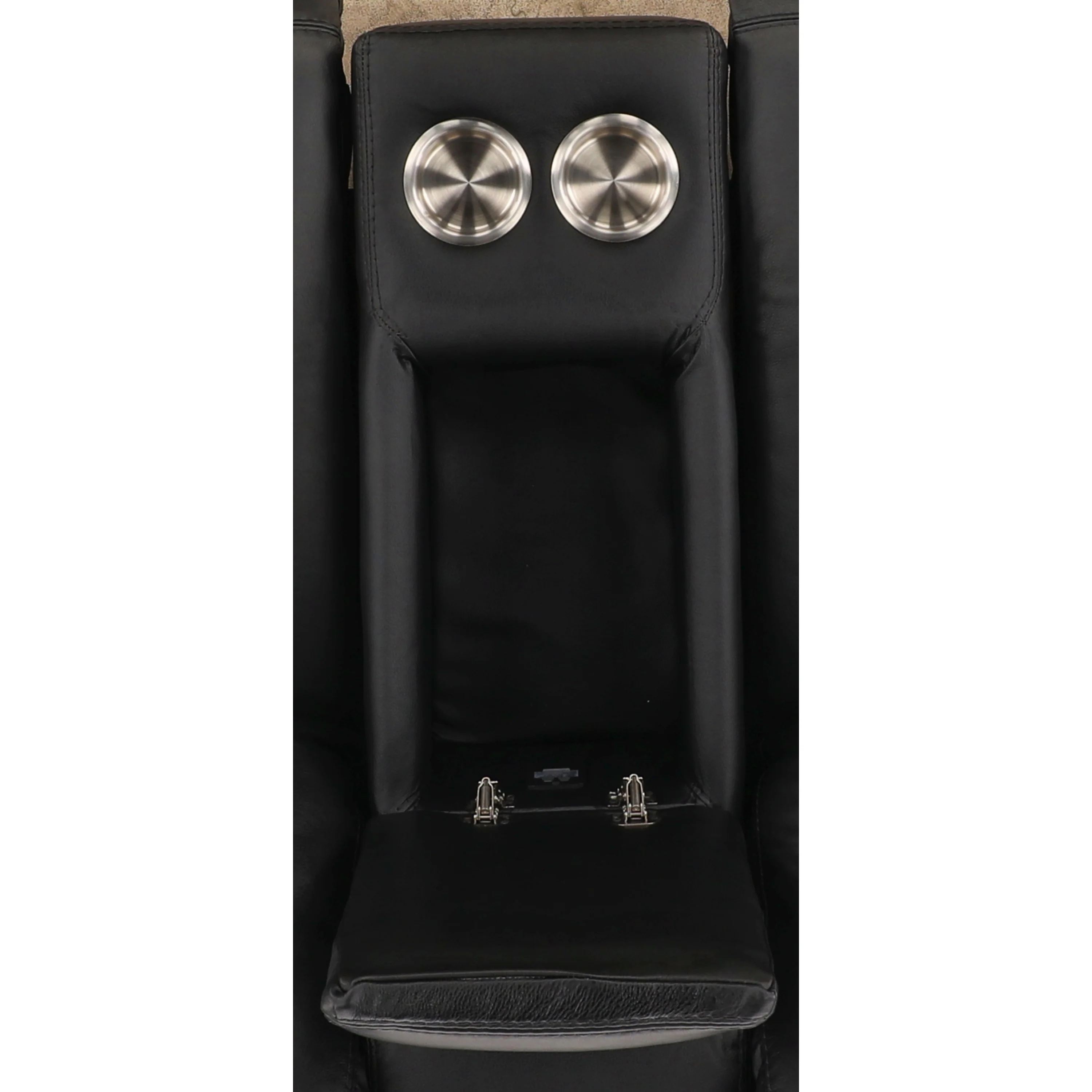 Evren Power Leather Console Loveseat