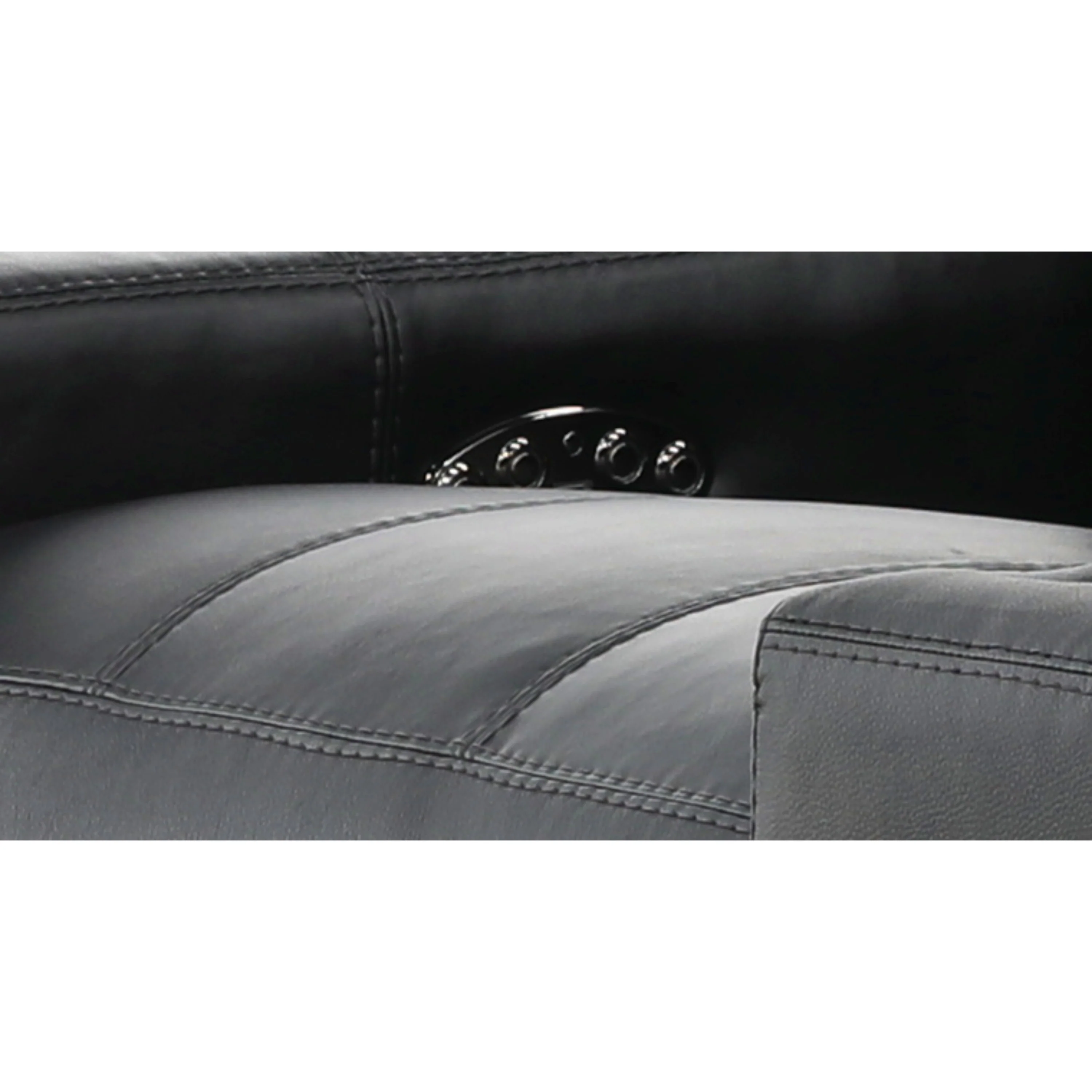 Evren Power Leather Console Loveseat