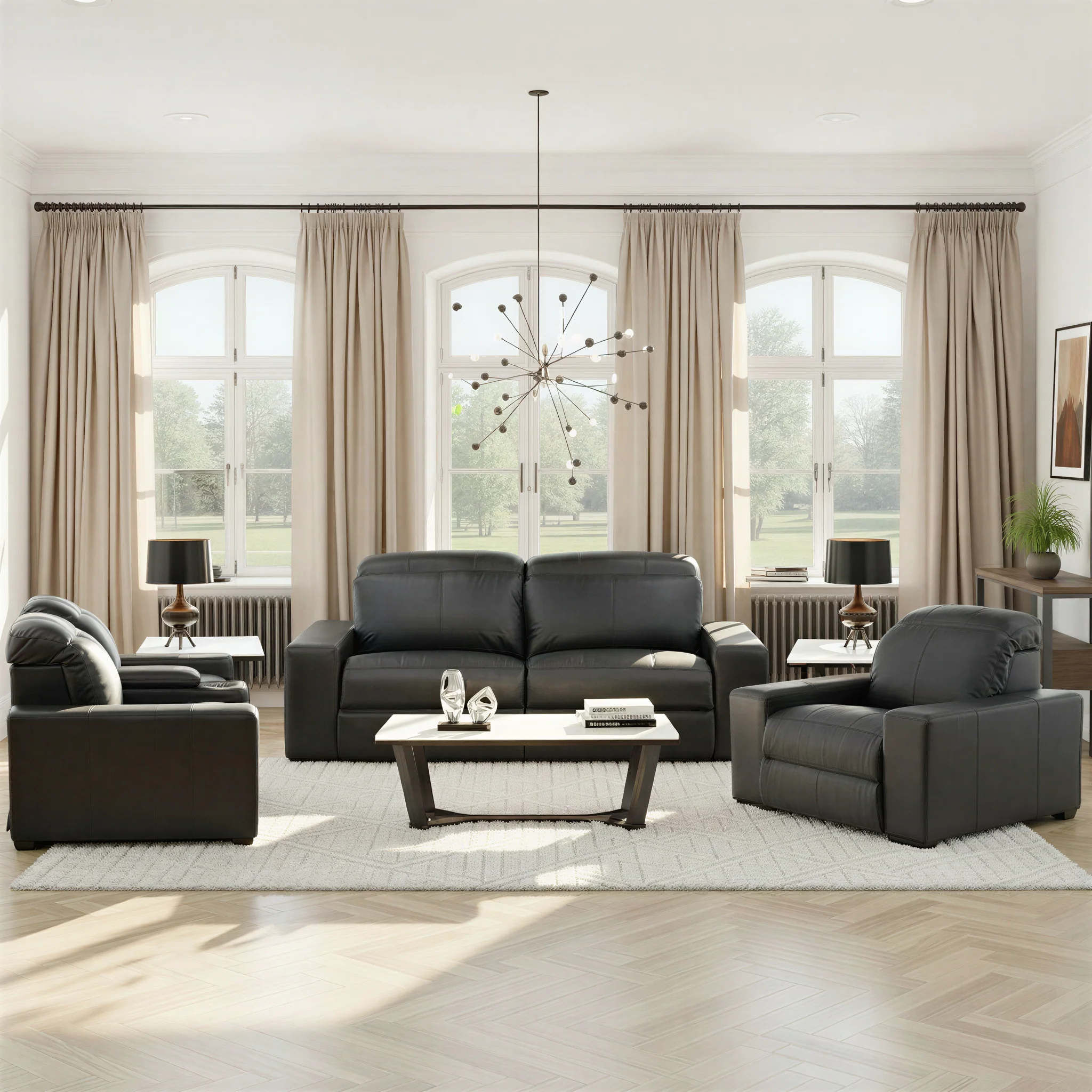 Evren Leather Power Reclining Sofa