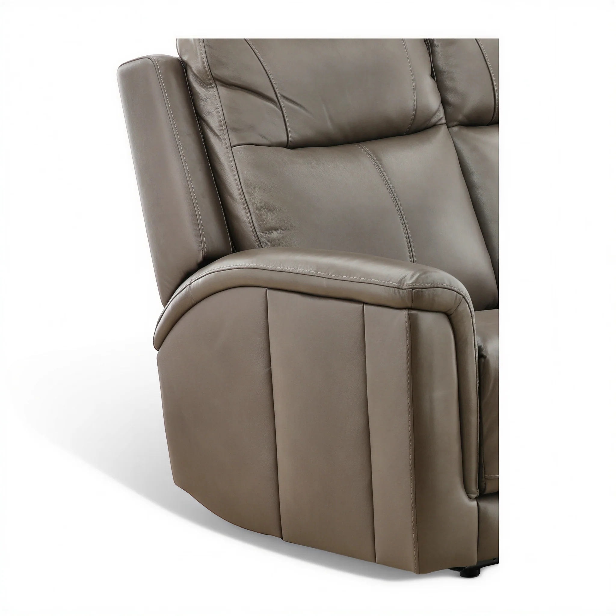 Flexsteel Trey Leather Power Reclining Sofa with Drop-Down Table