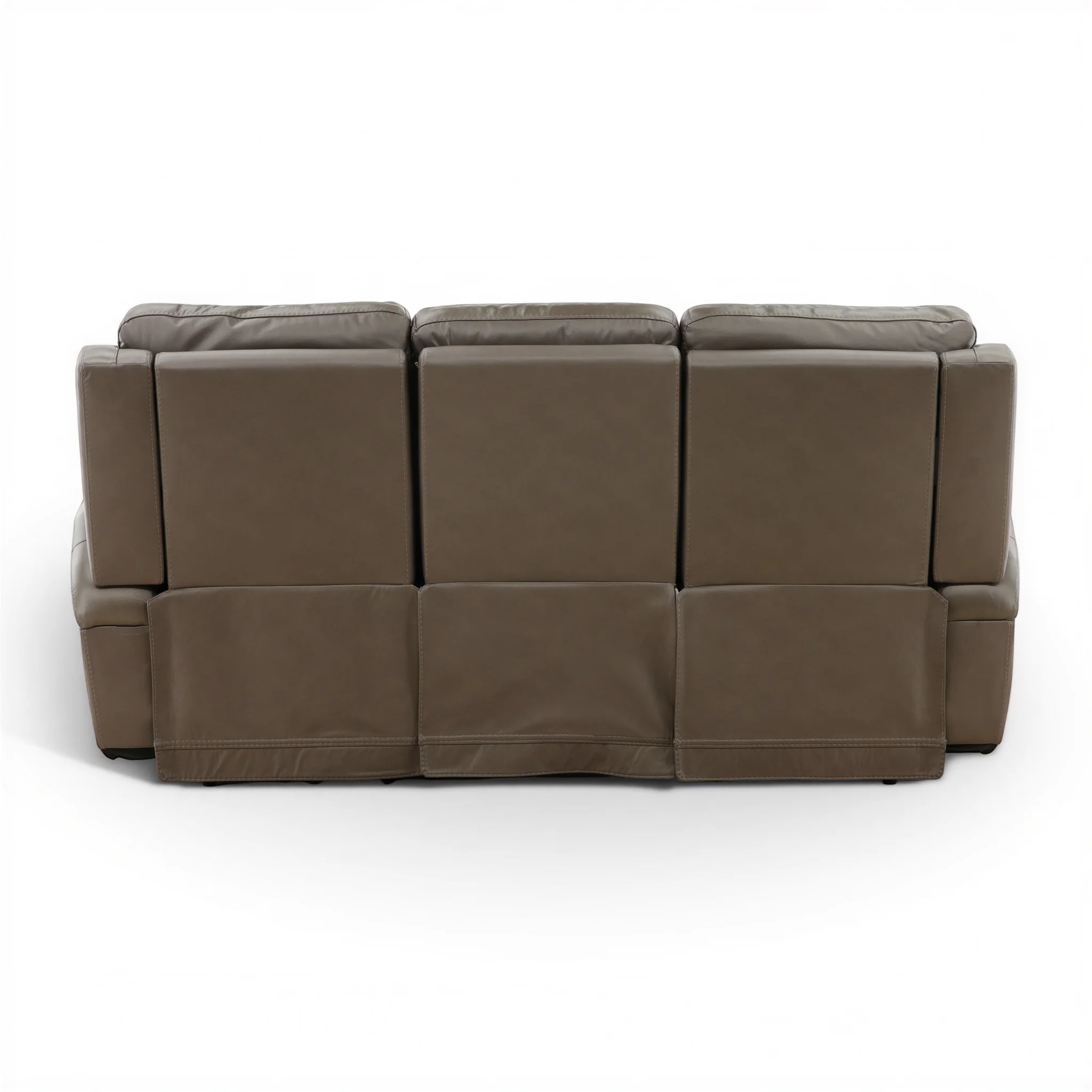 Flexsteel Trey Leather Power Reclining Sofa with Drop-Down Table
