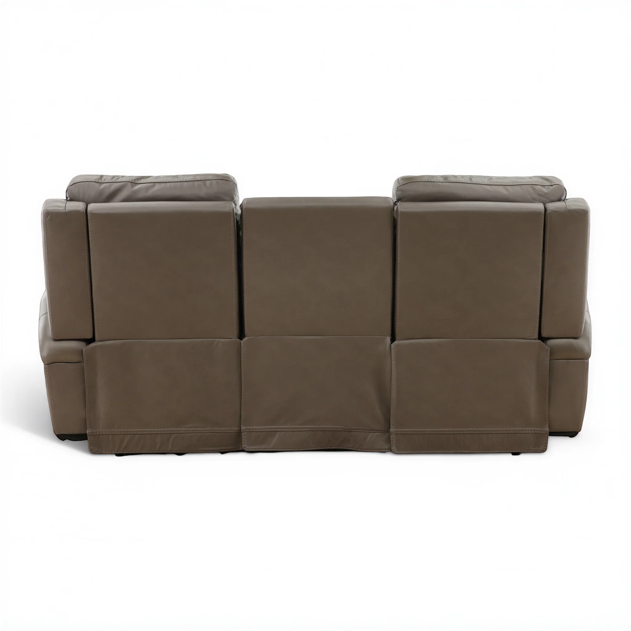 Flexsteel Trey Leather Power Reclining Sofa with Drop-Down Table