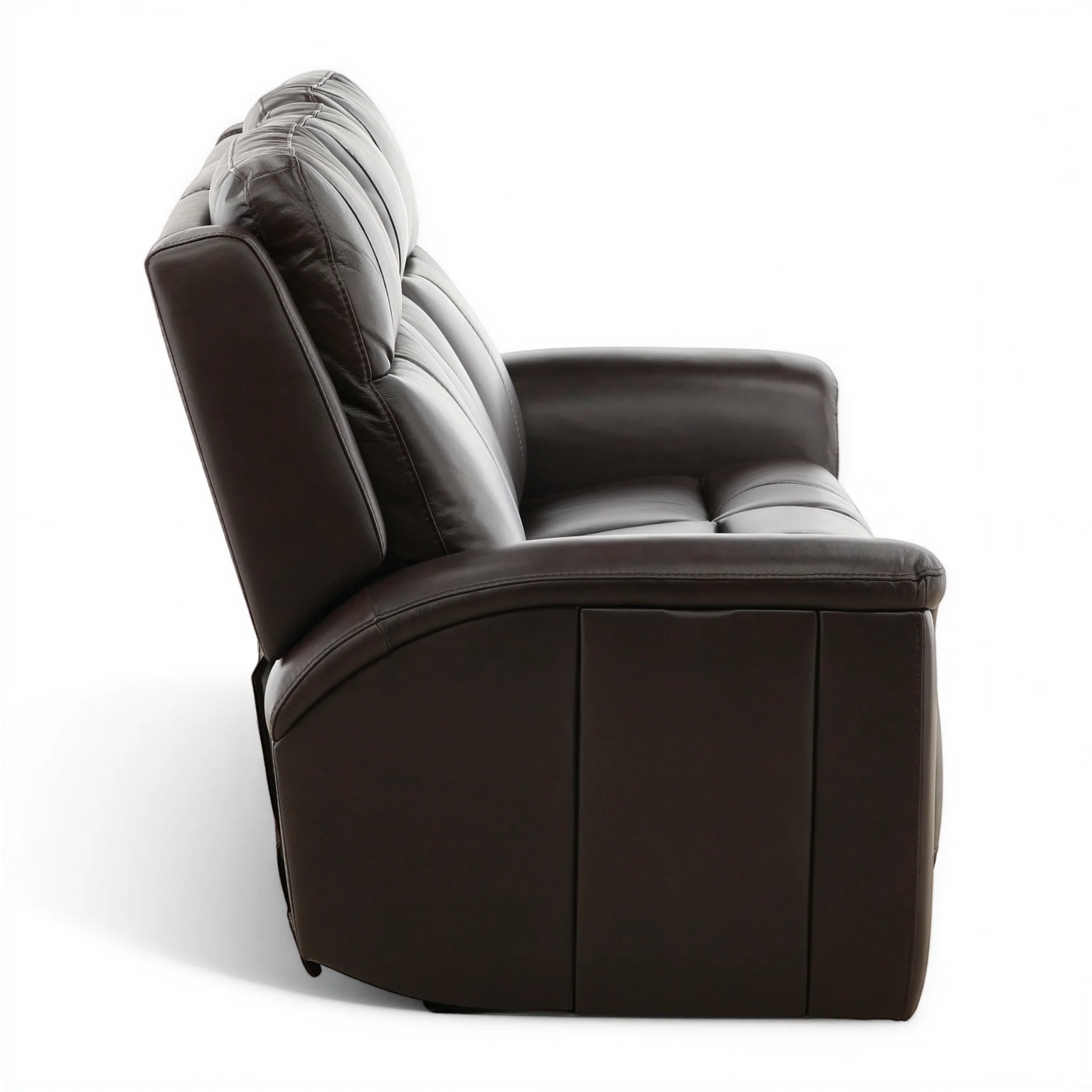 Flexsteel Trey Leather Power Reclining Sofa with Drop-Down Table
