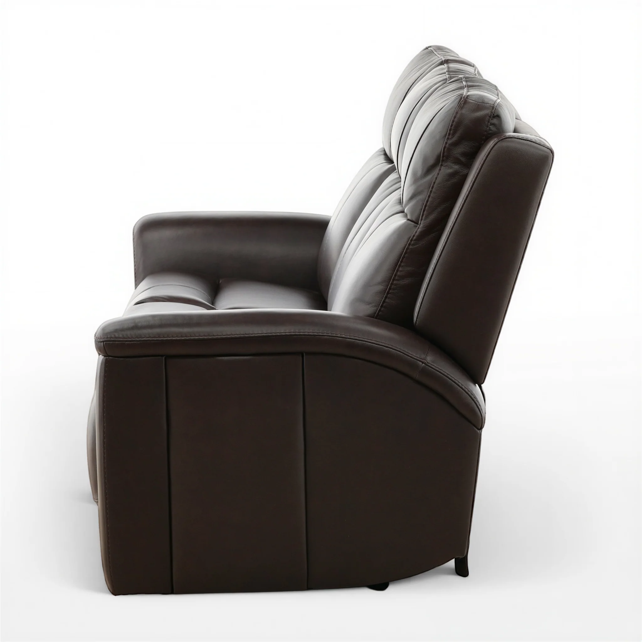 Flexsteel Trey Leather Power Reclining Sofa with Drop-Down Table