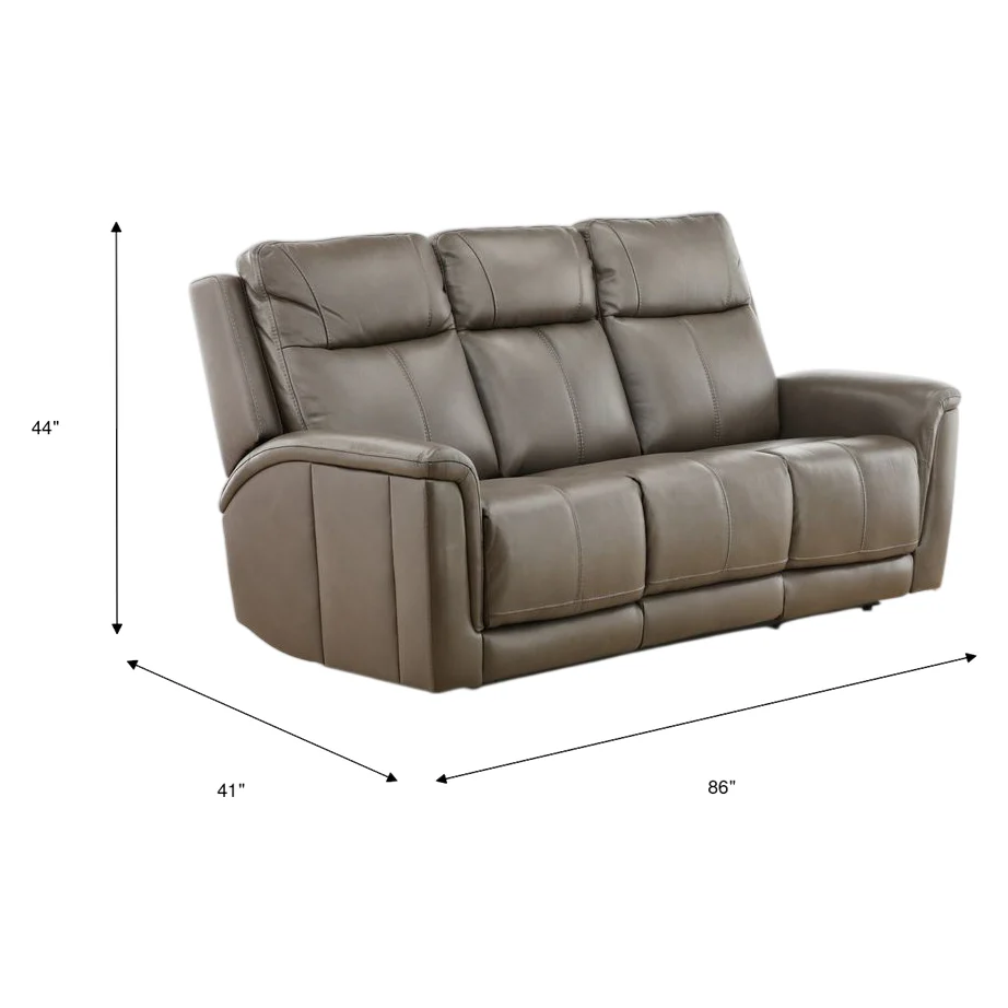 Flexsteel Trey Leather Power Reclining Sofa with Drop-Down Table