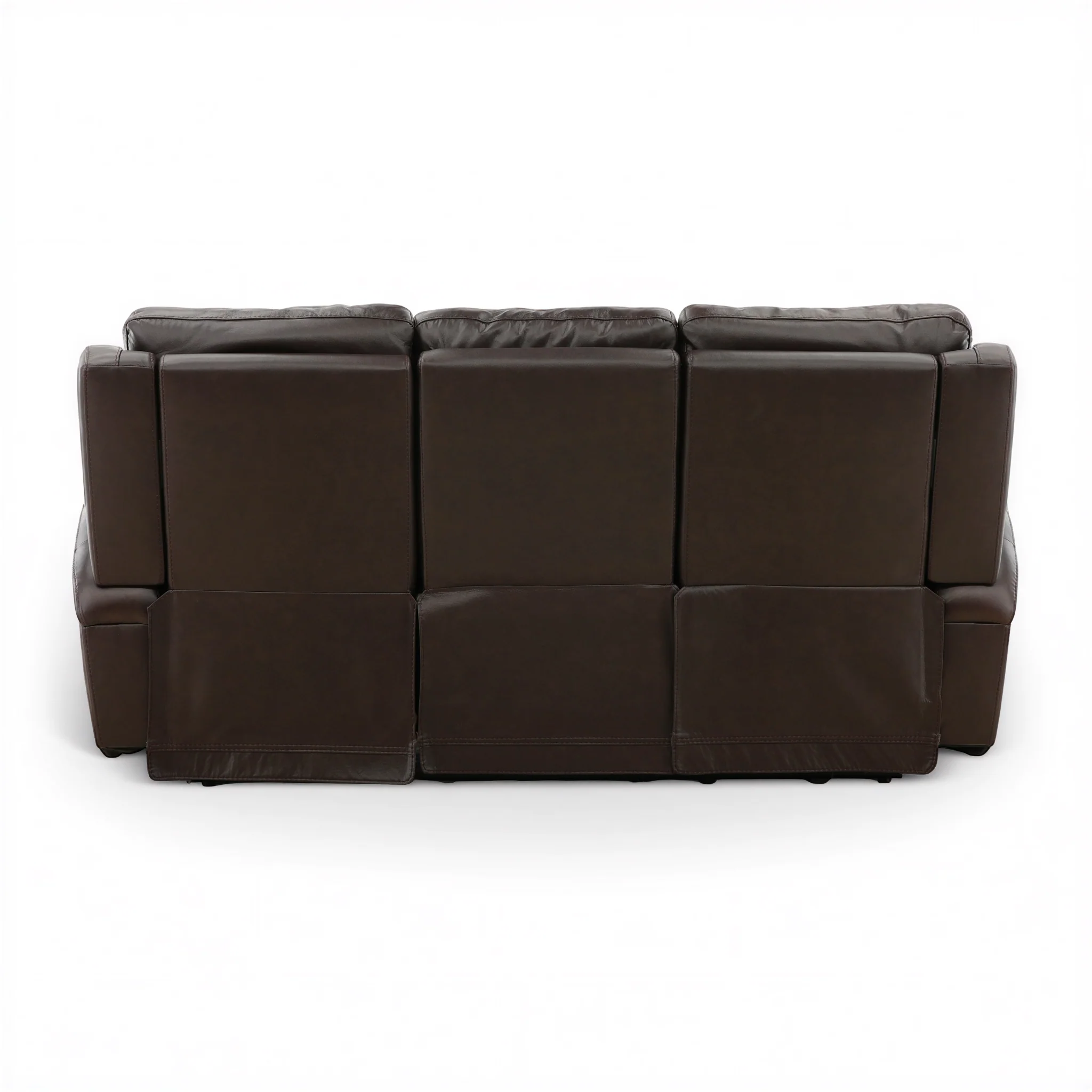 Flexsteel Trey Leather Power Reclining Sofa with Drop-Down Table