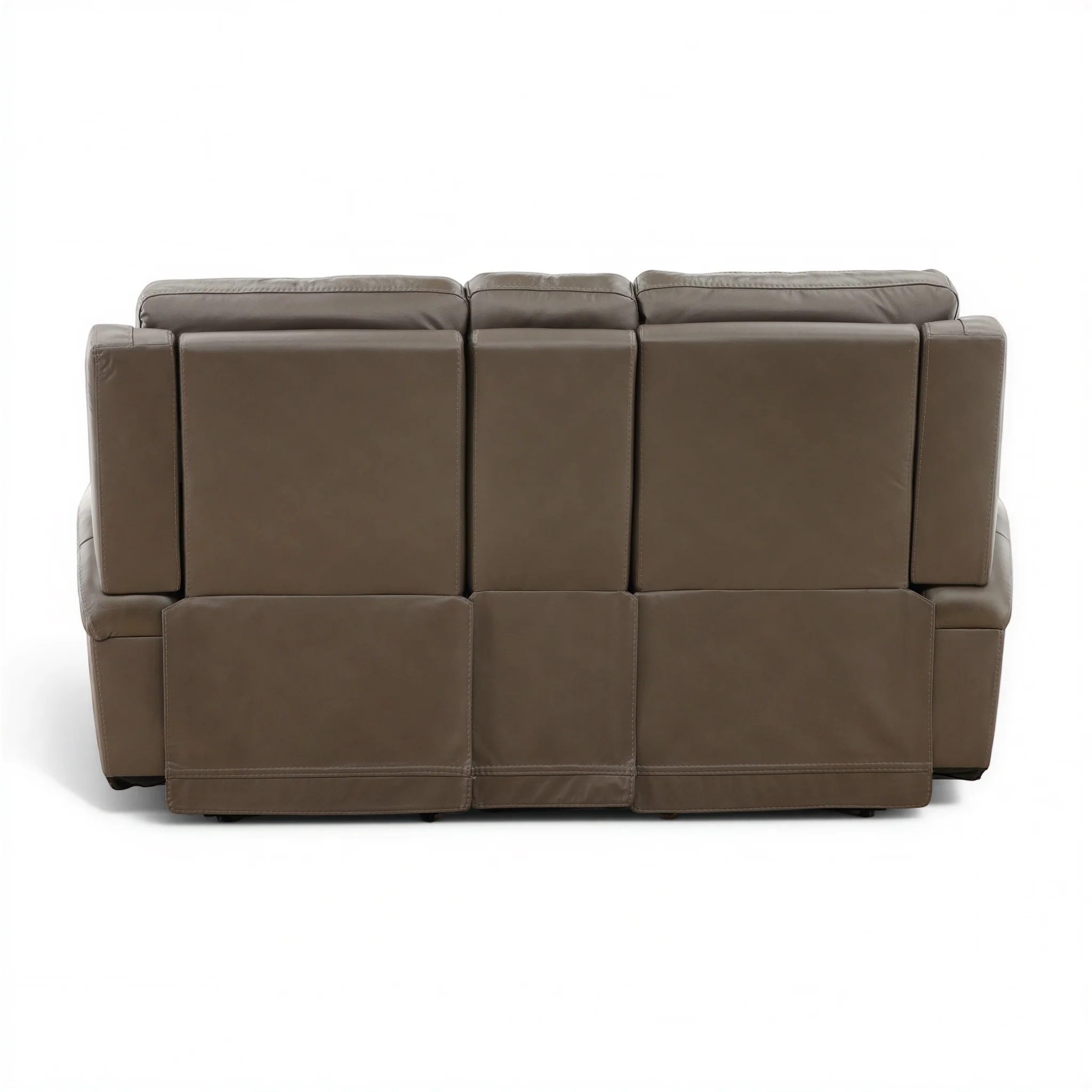 Flexsteel Trey Leather Power Reclining Console Loveseat