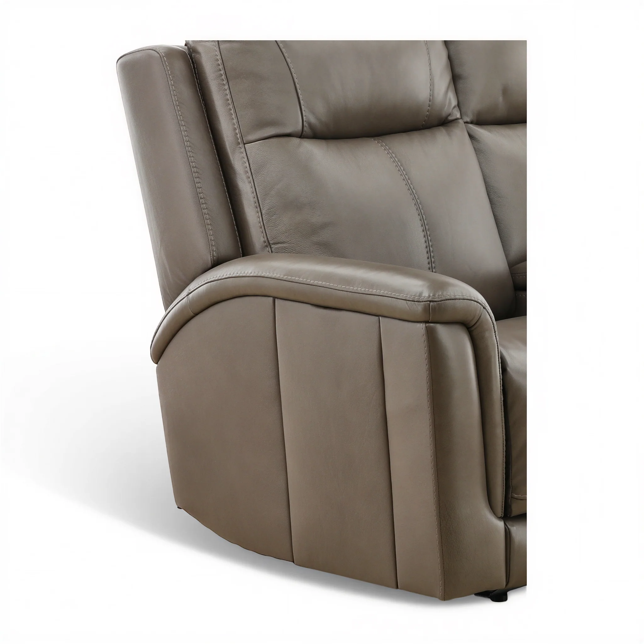 Flexsteel Trey Leather Power Reclining Console Loveseat