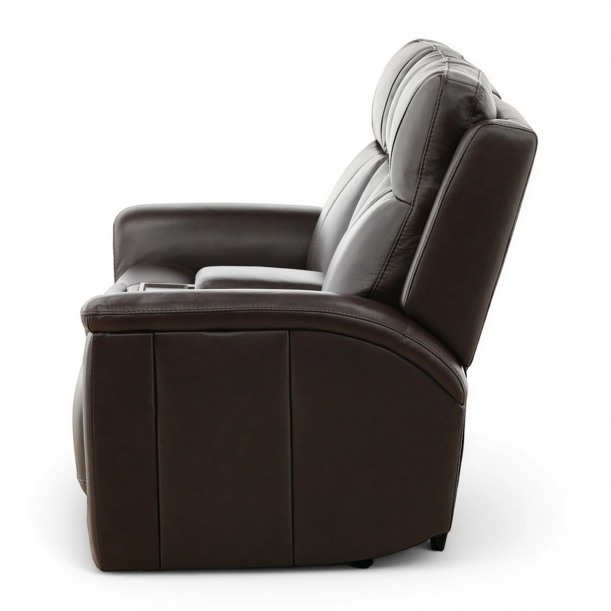 Flexsteel Trey Leather Power Reclining Console Loveseat