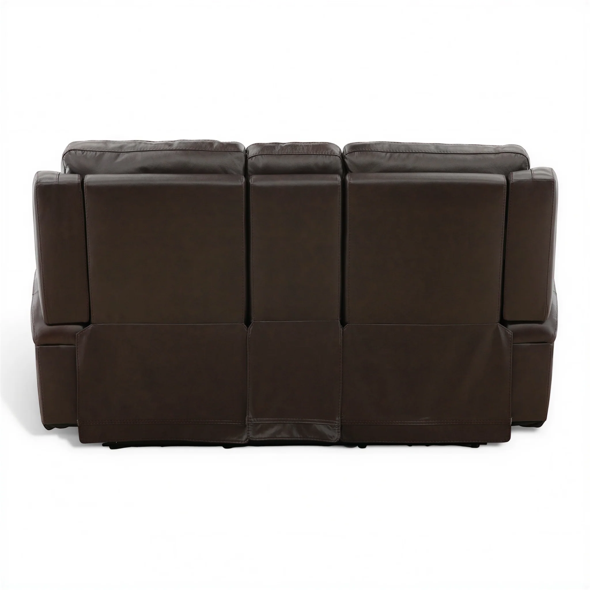 Flexsteel Trey Leather Power Reclining Console Loveseat