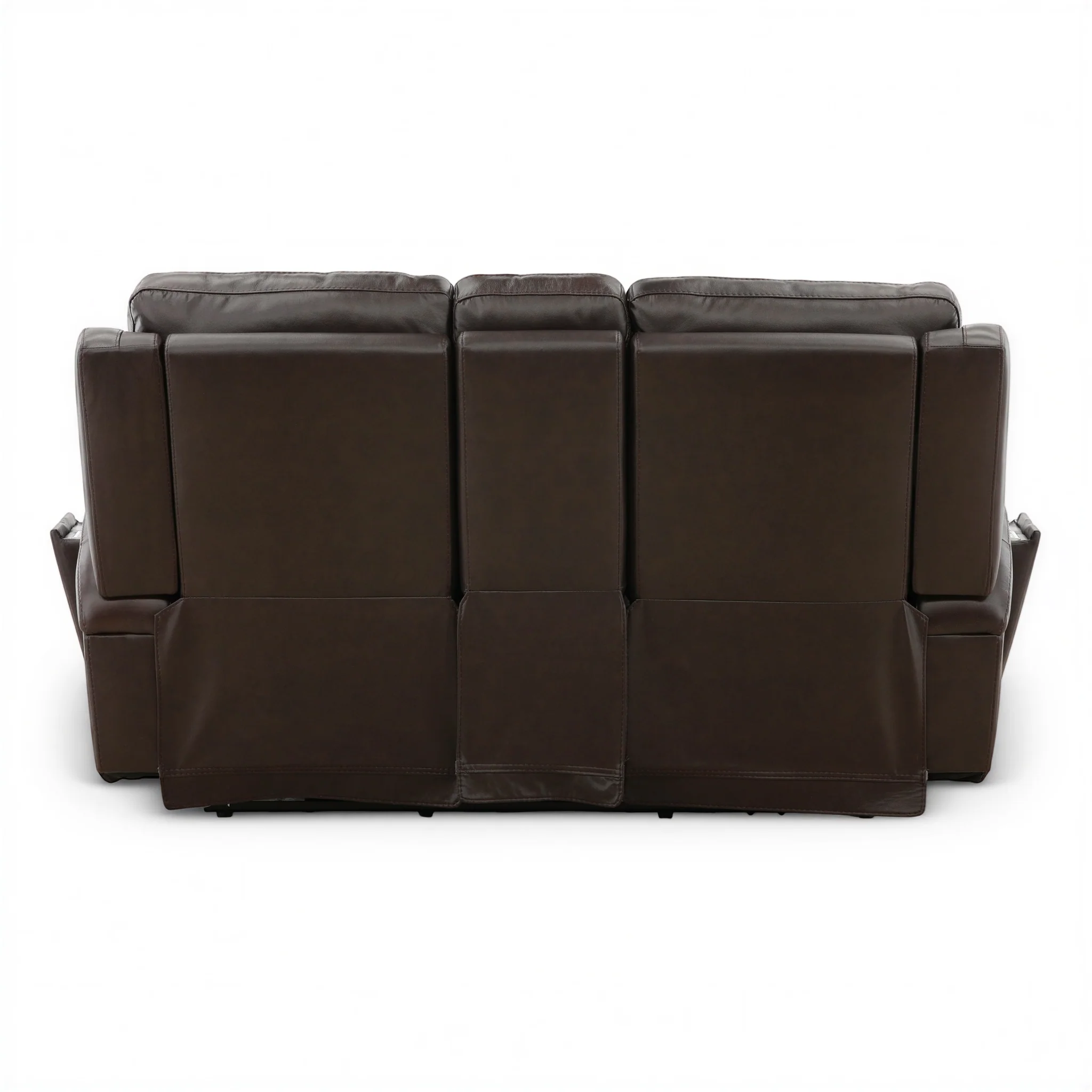 Flexsteel Trey Leather Power Reclining Console Loveseat