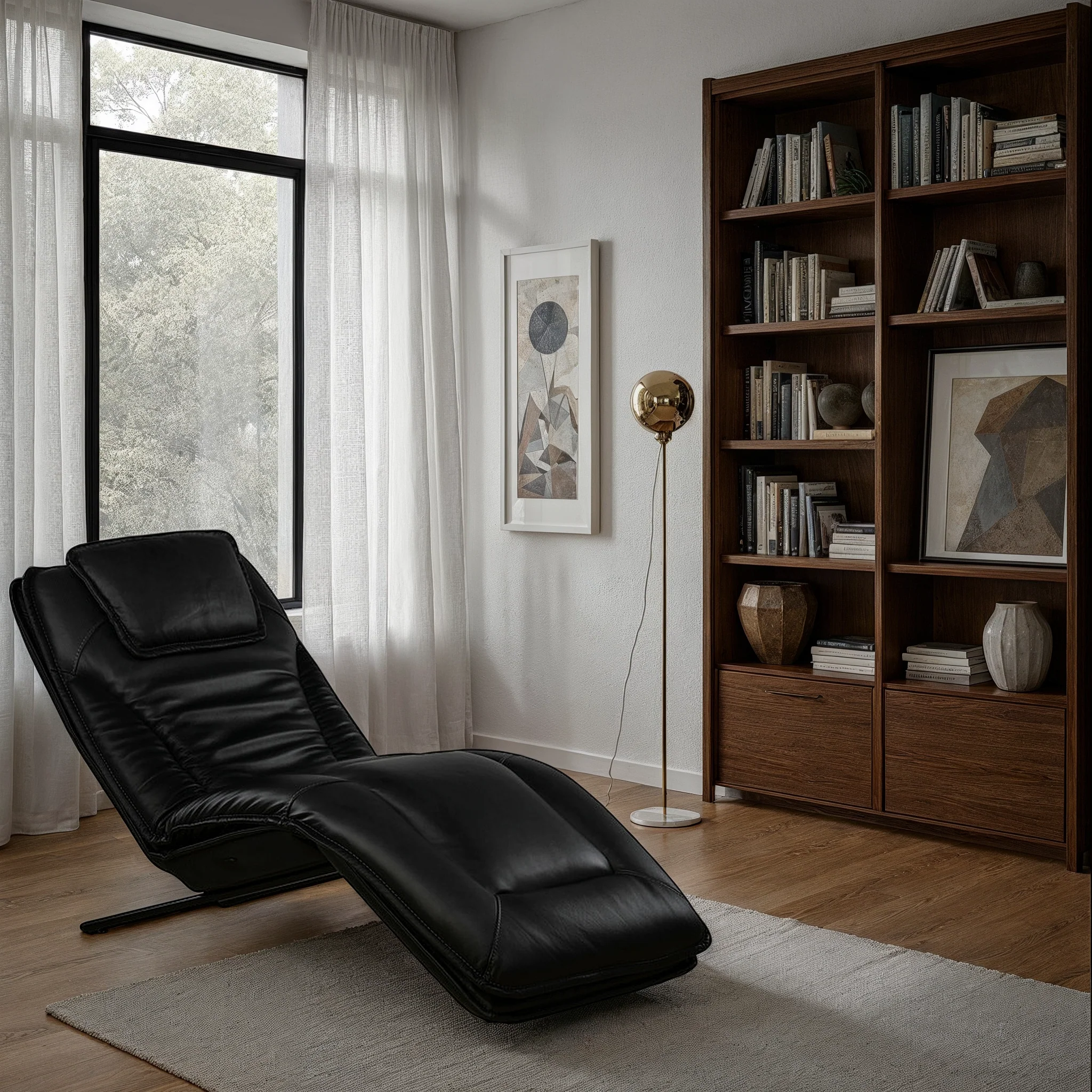Infinity Lounger Leather Power Reclining Chaise with Audio