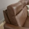 Newport 6-Piece Brown Leather Power Reclining Sectional with Chaise