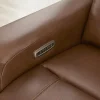 Newport 6-Piece Brown Leather Power Reclining Sectional with Chaise