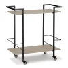 Waylowe Bar Cart with 2 Bottle Holders and Casters