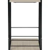Waylowe Bar Cart with 2 Bottle Holders and Casters