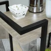 Waylowe Bar Cart with 2 Bottle Holders and Casters