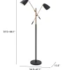 Tanner Floor Lamp Black & Brass