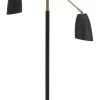 Tanner Floor Lamp Black & Brass