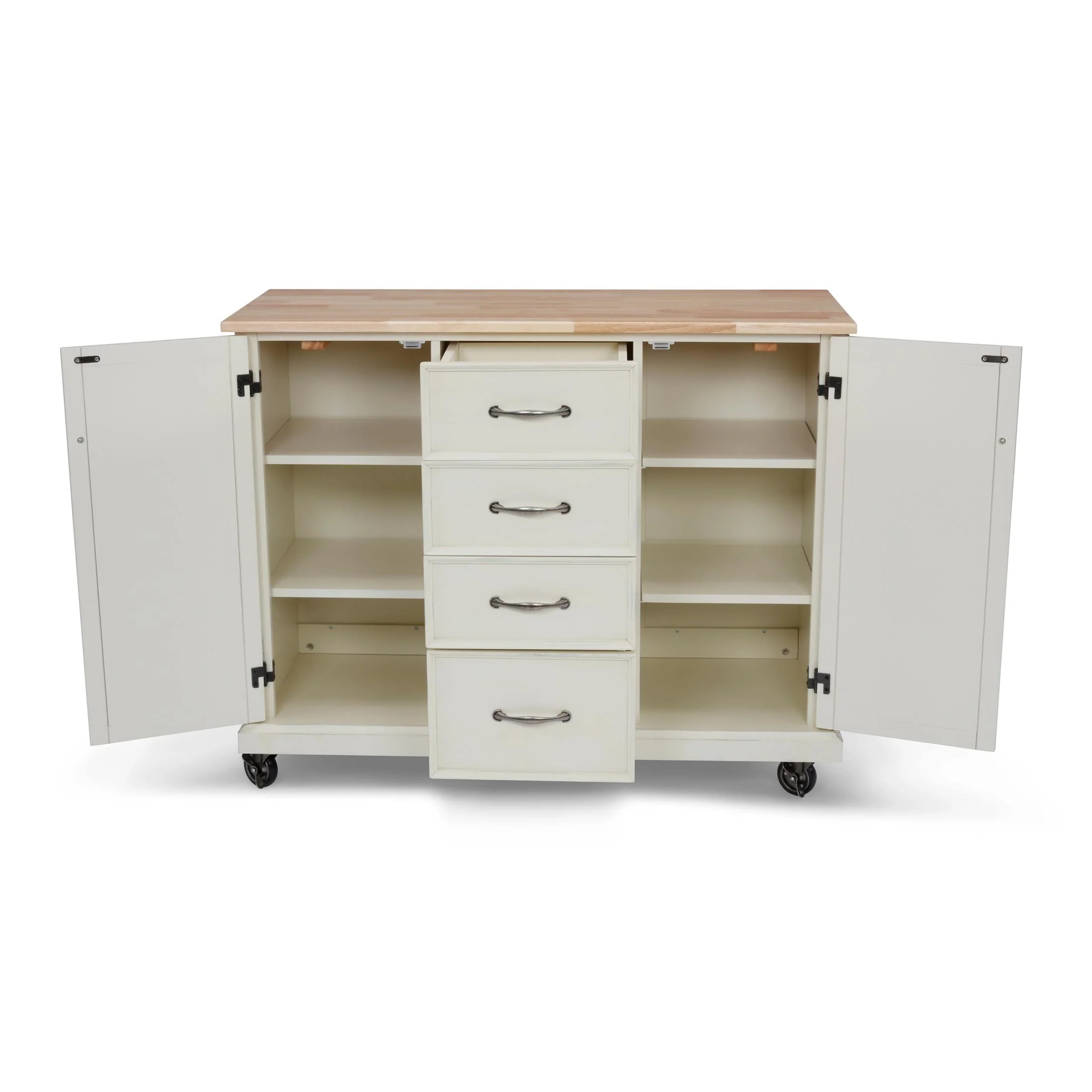 Bay Lodge Wood Top Kitchen Cart