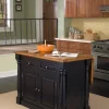Monarch Kitchen Wood Top Island