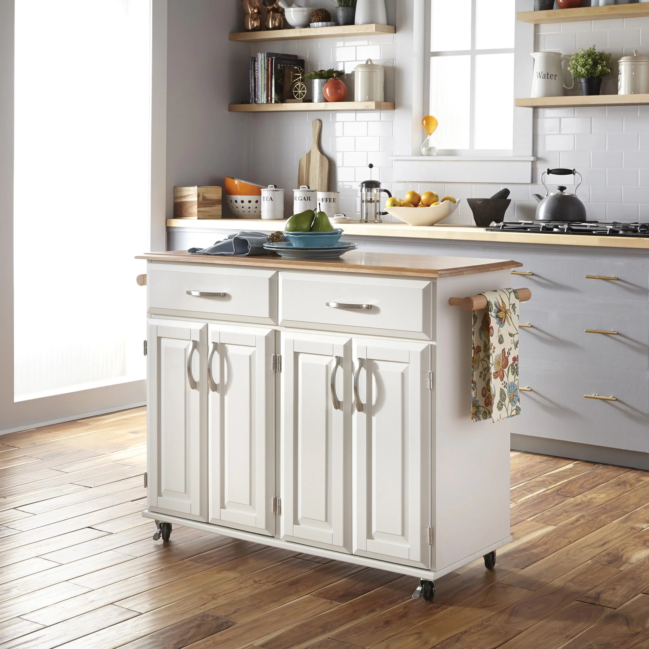 Dolly Madison Double Door Kitchen Cart
