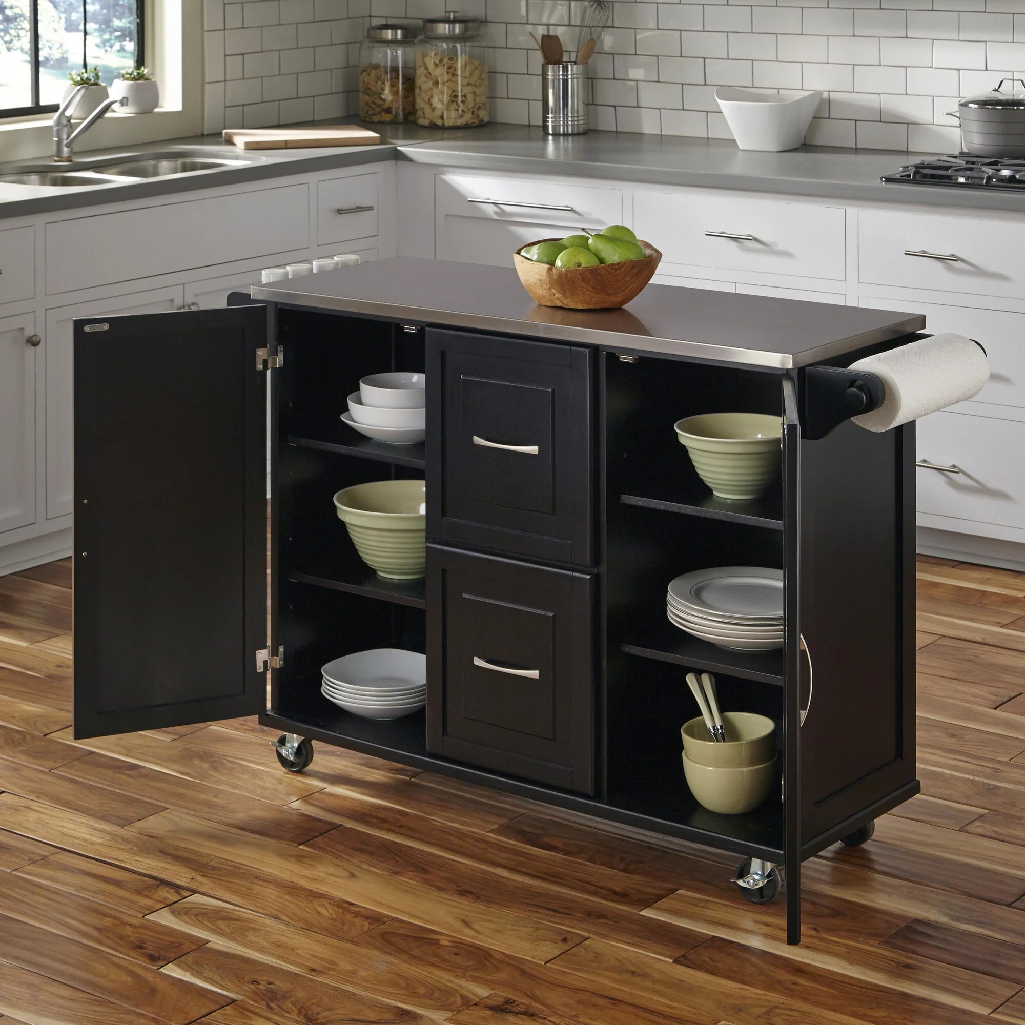 Dolly Madison 2 Drawer Kitchen Cart