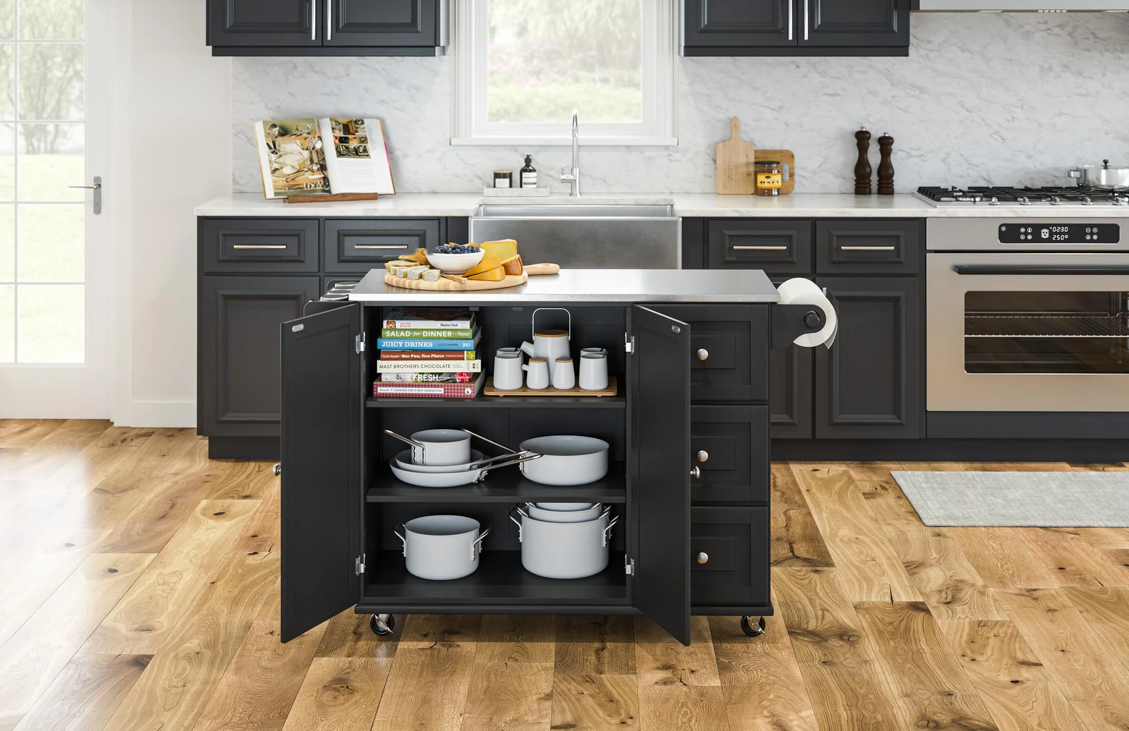 Dolly Madison 3 Drawer Kitchen Cart
