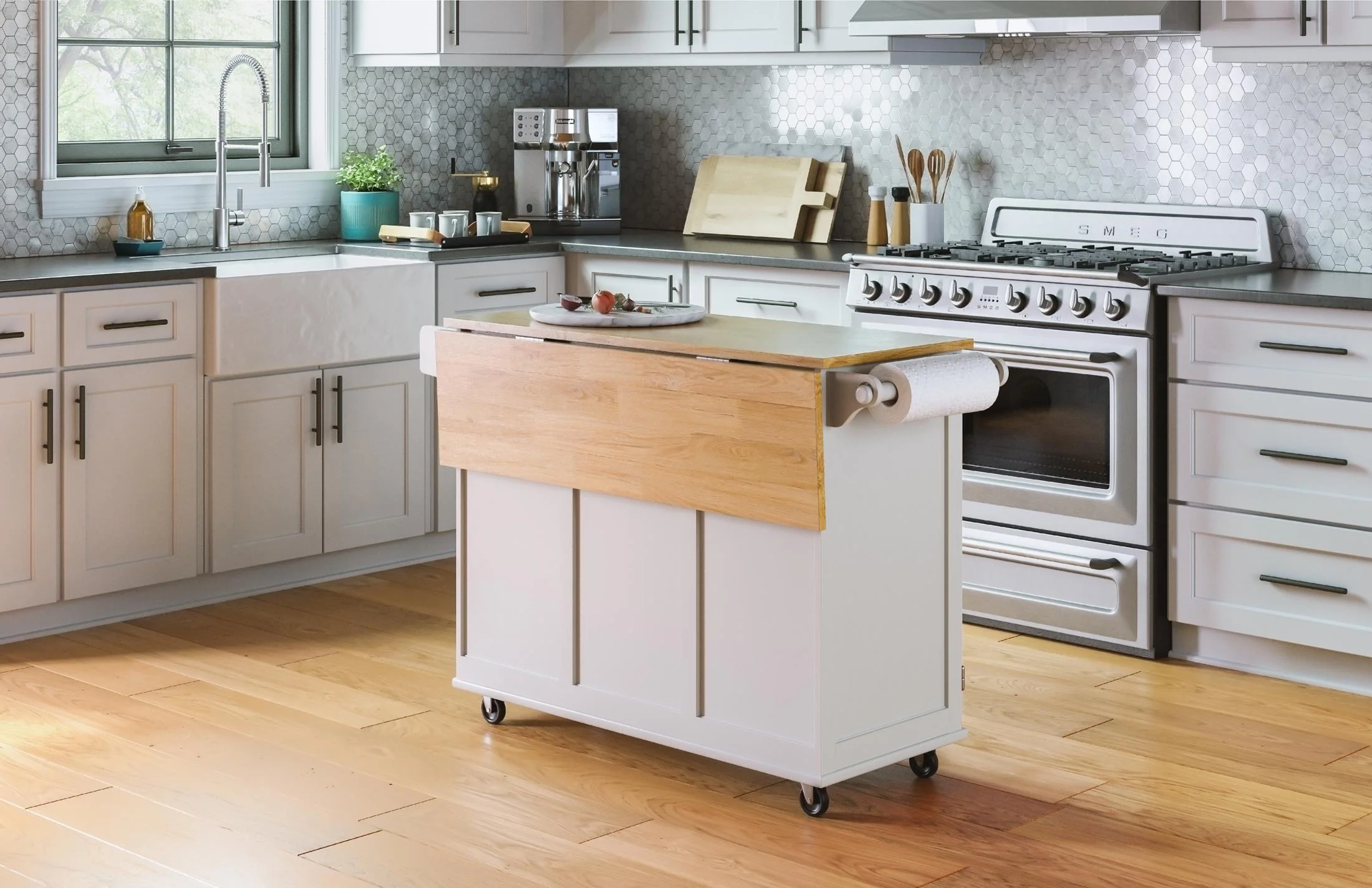 Dolly Madison 3 Drawer Kitchen Cart