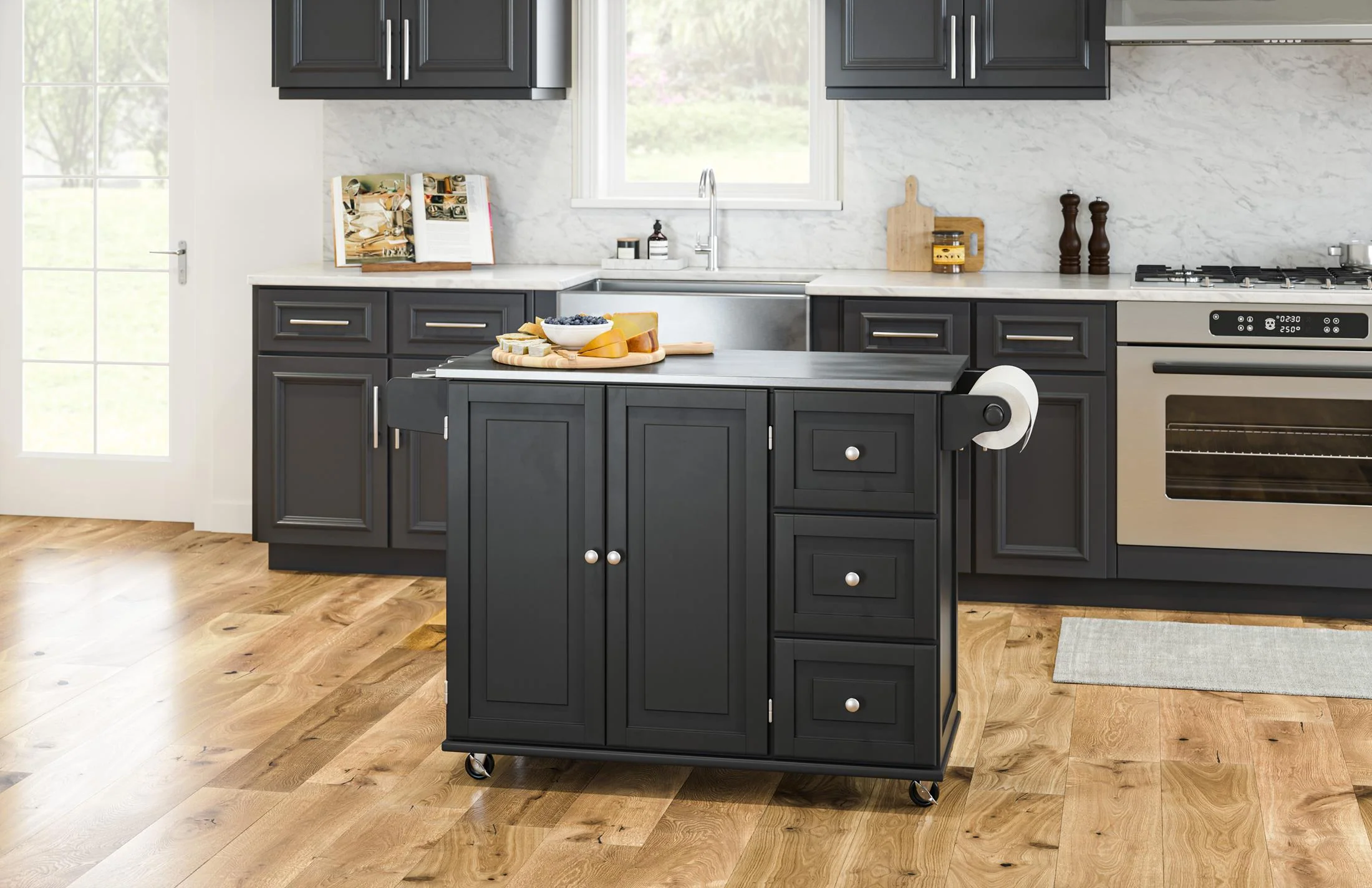 Dolly Madison 3 Drawer Kitchen Cart