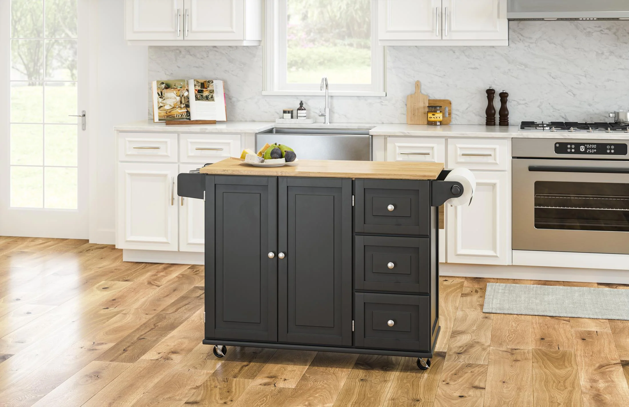 Dolly Madison 3 Drawer Kitchen Cart