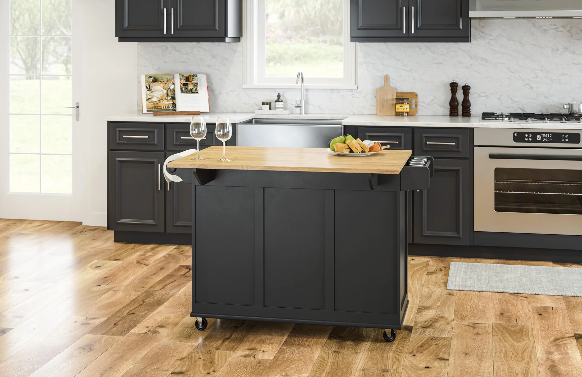 Dolly Madison 3 Drawer Kitchen Cart