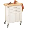 Dolly Madison Off-White Kitchen Cart