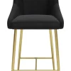 Madelaine Counter Stool Black & Gold