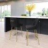 Madelaine Counter Stool Black & Gold