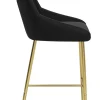 Madelaine Counter Stool Black & Gold