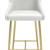 Madelaine Counter Stool White & Gold
