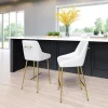 Madelaine Counter Stool White & Gold