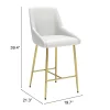 Madelaine Counter Stool White & Gold