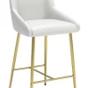 Madelaine Counter Stool White & Gold