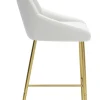 Madelaine Counter Stool White & Gold