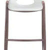 Desi Barstool (Set of 2) White & Walnut