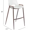 Desi Barstool (Set of 2) White & Walnut